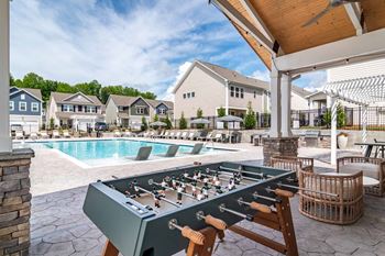 Poolside lounge & game area